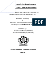 Thesis Capacity Analysis of Mimo Acoustic Channel For Underwater Communication