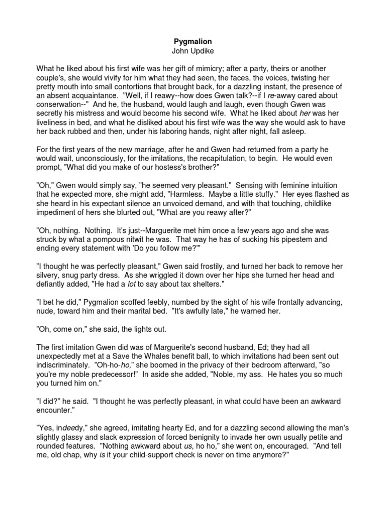 Pygmalion | PDF | Art | Poetry