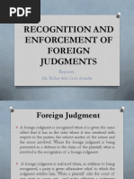 Recognition and Enforcement of Foreign Judgments