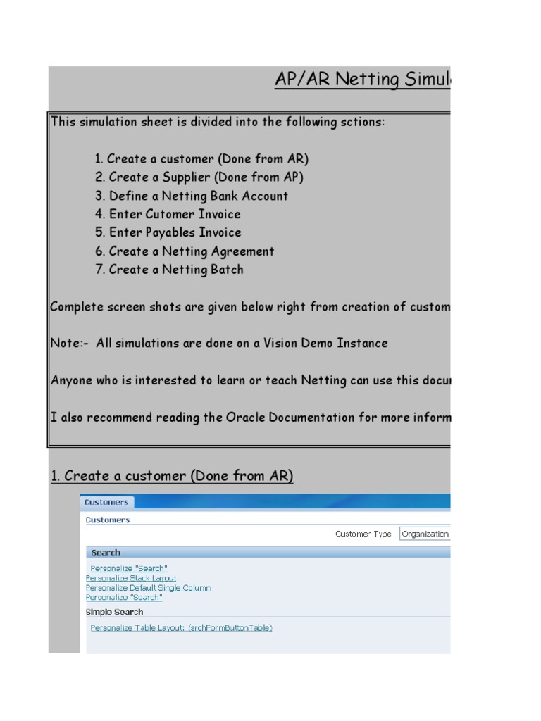 AP/AR Netting Process Guide | PDF | Invoice | Cheque