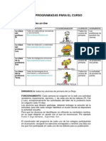 Actividades Programadas Para El Curso 2014