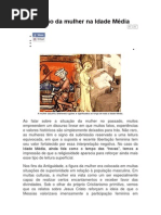 A Situação Da Mulher Na Idade Média