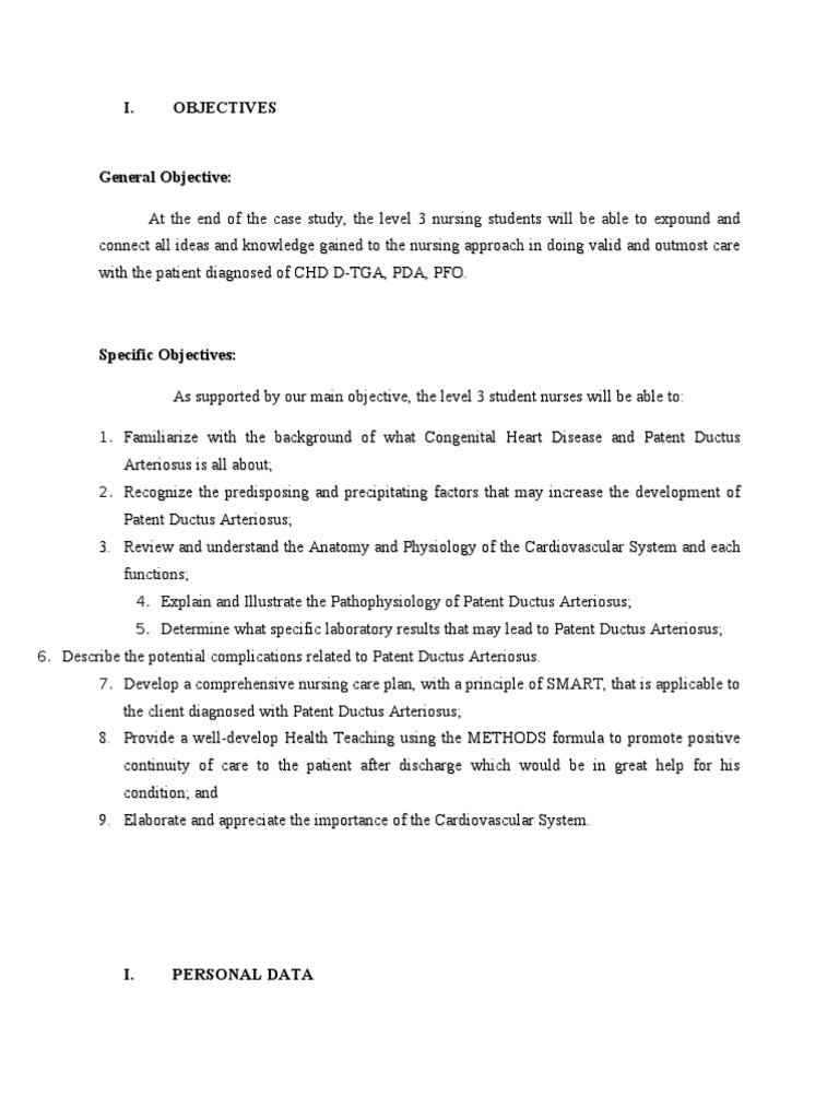 Pda Case Study PDF Heart Medicine