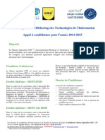 Appel Candidature Master OTI 2014-2015