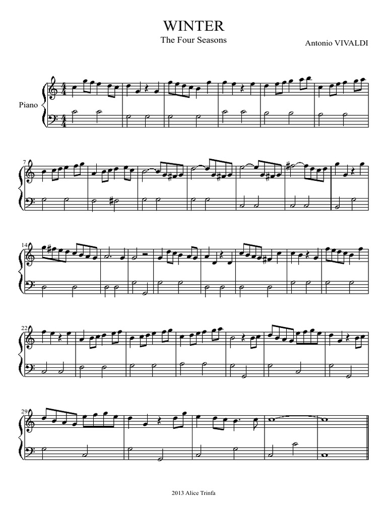 Вивальди винтер. Vivaldi Winter Piano. Вивальди зима Ноты для фортепиано. Vivaldi Winter Viola Sheets. Vivaldi's Winter Jack Trammell.