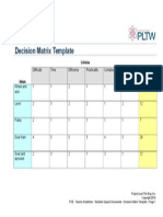 Decision Matrix Template: Criteria