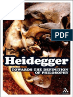 Heidegger, Martin - Towards The Definition of Philosophy (Continuum, 2008)