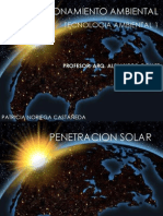 Penetración solar a través de un modelo arquitectónico