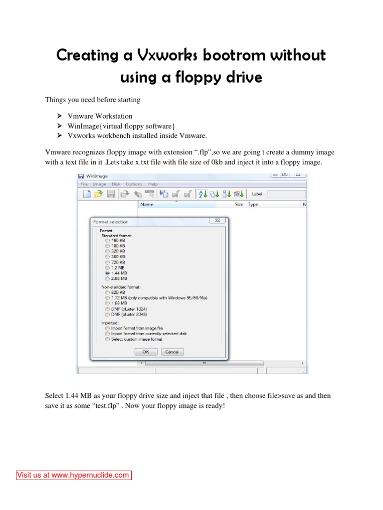 Creating A Vxworks Bootrom Without Using A Floppy Drive Floppy Disk V Mware