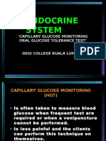 Endocrine System: Capillary Glucose Monitoring