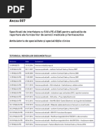 Specificatie Interfatare SIUI - Anexa 007 - Descriere - Structura - Clinice