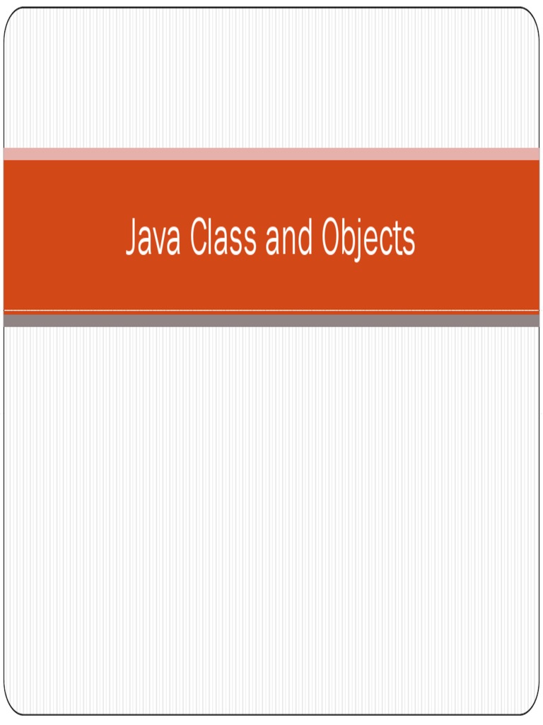 Java Class and Objects | PDF | Method (Computer Programming ...