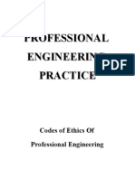 Codes of Ethics of Professional Engineering