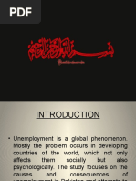 Unemployment and Unemployment in Pakistan