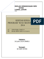 Kertas Kerja Kuiz Matematik