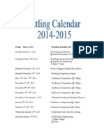 Wrestling Calendar 2014-2015