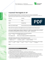 Placement Test English A1-B1: Sprachschule Schneider AG