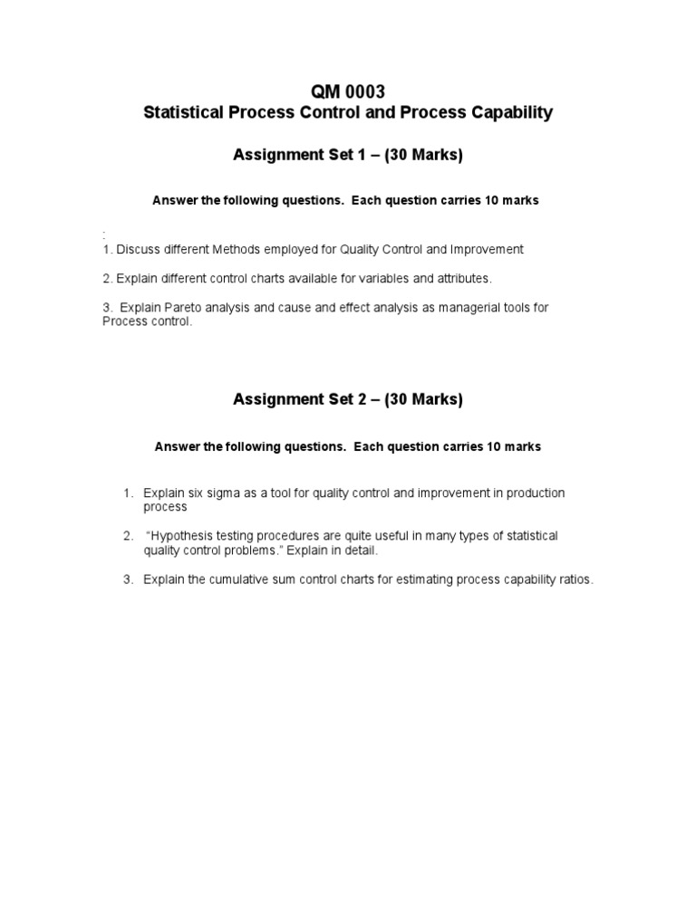 Statistical Process Control and Process Capability | PDF | Business ...