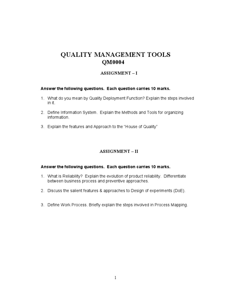 Quality Management Tools | PDF | Quality Management | Business Process
