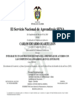 Certificado Norma 240201048 - Integrar TIC en Los Procesos de Enseñanza Aprendizaje de Acuerdo Con Las Competencias A Desarrollar en El Estudiante