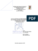 Evaluación de Los Procedimientos de Control Interno Del Proceso de Compras Del Minfra Estado Falcón