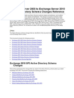 Exchange Server 2003 To Exchange Server 2010 Active Directory Schema Changes Reference