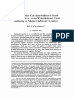 Transformative Constitutionalism in South Africa: Creative Uses of Constitutional Court Authority To Advance Substantive Justice