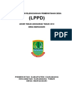 Margasari LPPD Akhir Tahun Anggaran 2012
