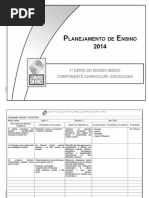 Planejamento 1 Ano - Ensino Médio - Sociologia - 2014
