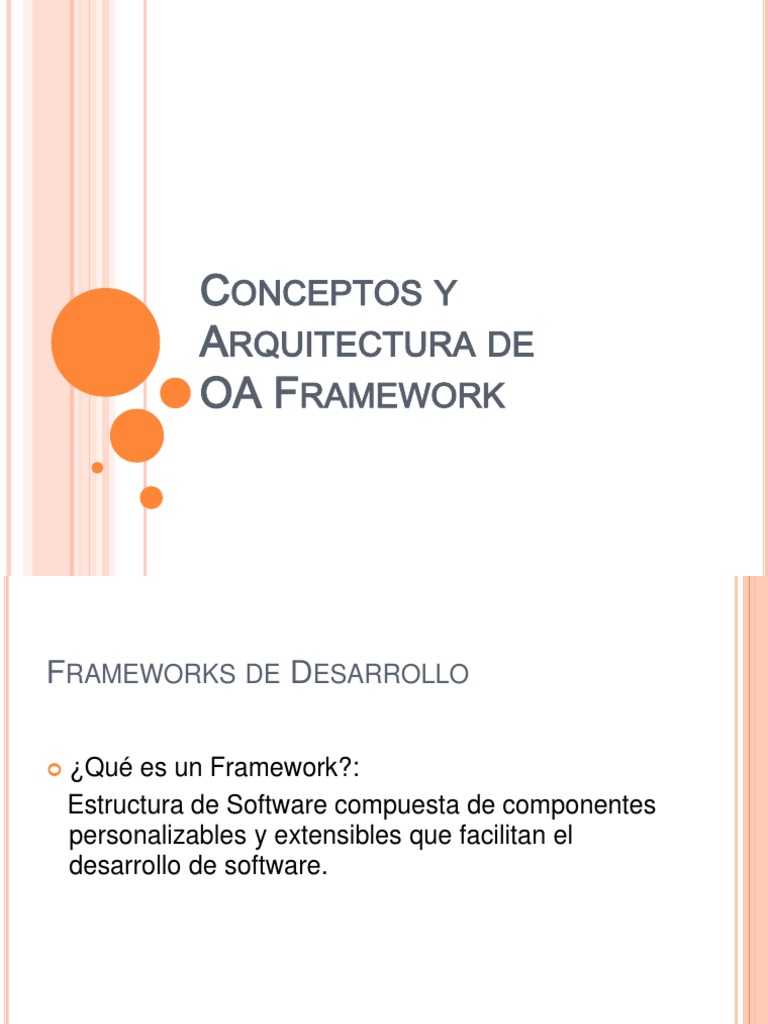 Conceptos OA Framework | PDF | Marco de software | Modelo – Vista ...