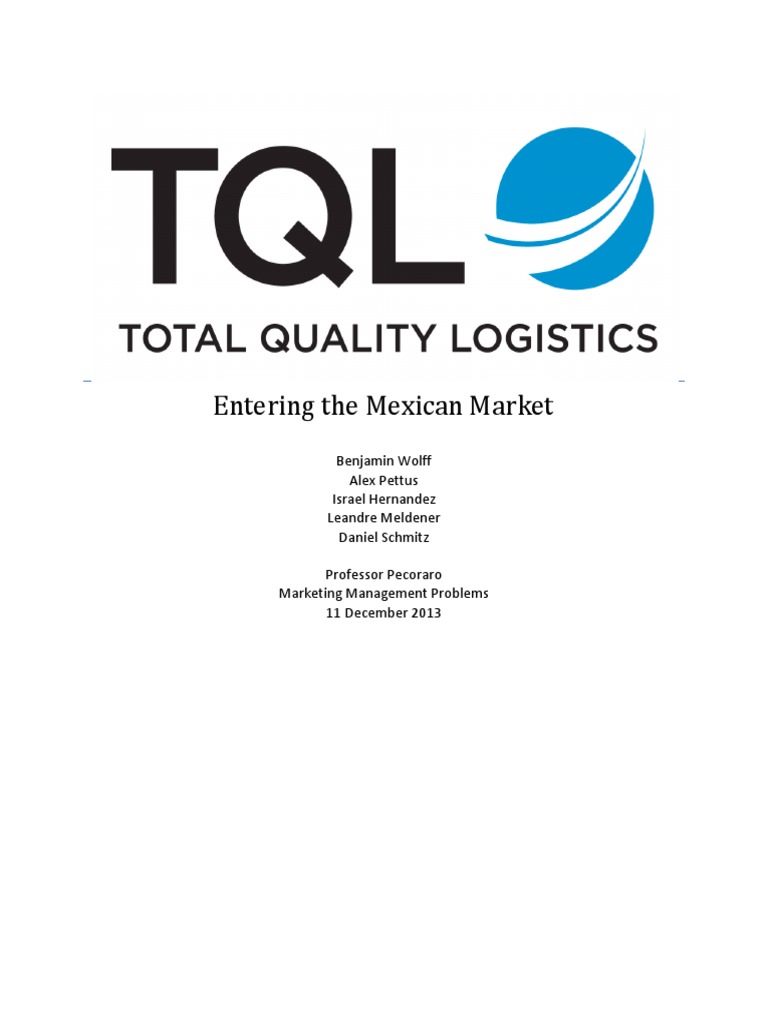 TQL Final Paper | PDF | Cargo | U.S. Customs And Border Protection
