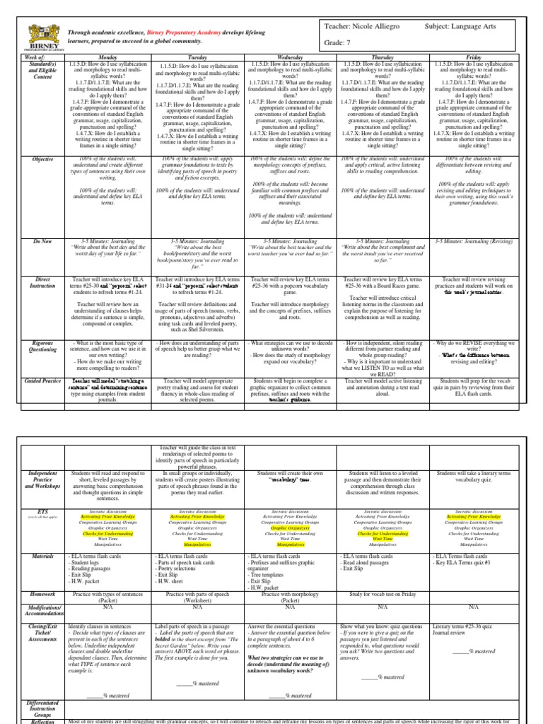 ELA Skills Development Plan | PDF | Reading Comprehension | Reading ...