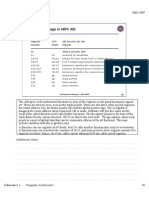 Register Usage in MIPS ABI: Inf3 Computer Architecture - 2007-2008