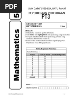 PERCUBAAN PT3 Tahun 2014 Maths Rosmah Abdullah SMK Dato Syed Esa Batu Pahat Johor n