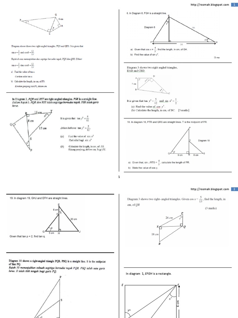 Latihan trogonometry 2014