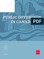 Public Offerings in Canada: Toronto Montréal New York