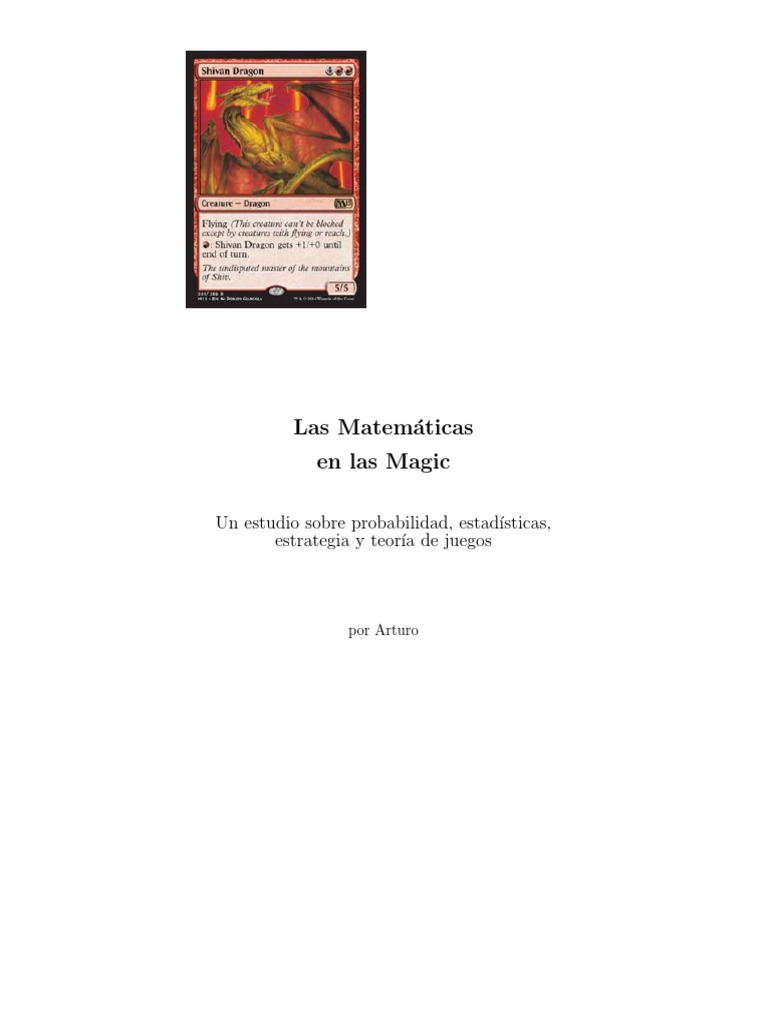 Matematicas En Magic The Gathering Pdf Toma De Decisiones Ajedrez