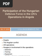 Hungarian peacekeepers in the UN missions in Angola 