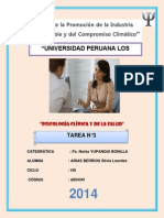 Tarea N 3 de Psicologia Clinica de La Salud