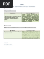 distinguir enunciados gerais e específicos