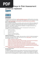 HSE's 5 Steps To Risk Assessment Guidance Replaced