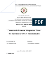 Commande Robuste Adaptative Floue Des Systèmes D'ordre Fractionnaire PDF