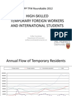 Arthur Sweetman: High-Skilled Temporary Foreign Workers and International Students