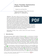 Chapter 6 a Class of Fuzzy Portfolio Optimization Problems; E-S Models