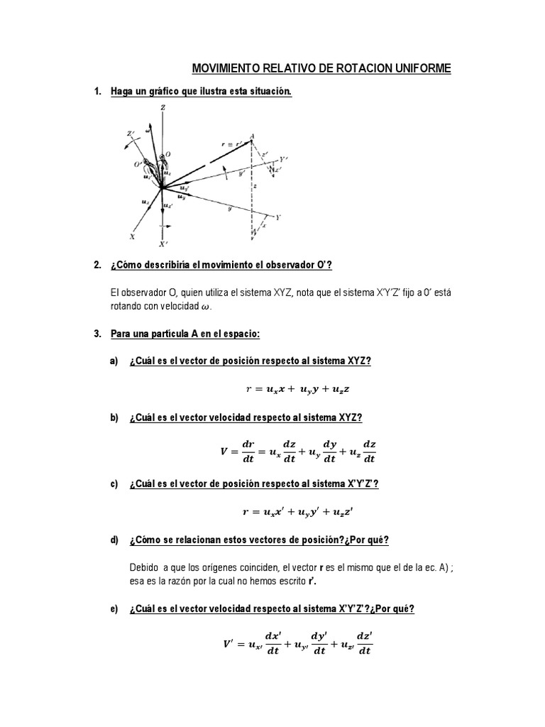 Movimiento Relativo de Rotacion Uniforme | PDF