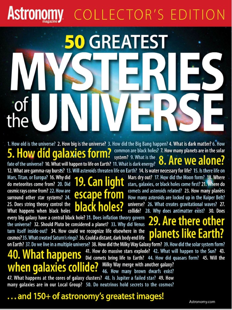 Astronomy Magazine - 50 Greatest Mysteries of The Universe (Gnv64) | PDF