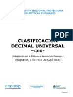 Clasificacion Decimal Universal o Cdu