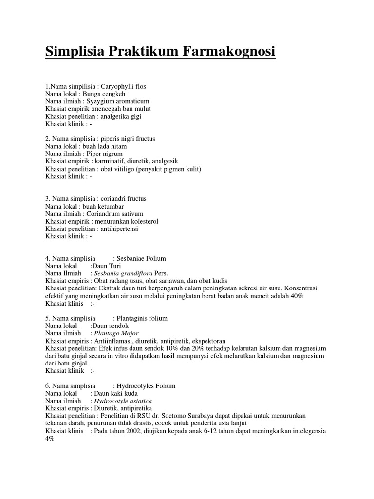 tugas praktikum farmakognosi (simplisia).docx