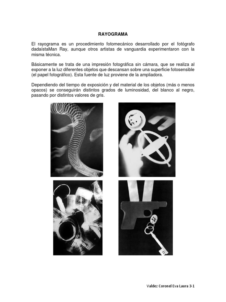 Rayogramas: Técnica de Man Ray | PDF | Arte