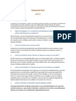 Evaluación final de filosofía: preguntas sobre conceptos filosóficos, obras y autores